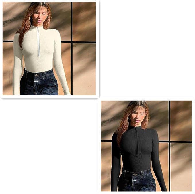 Slim Fit Zipper Jumpsuit Romper