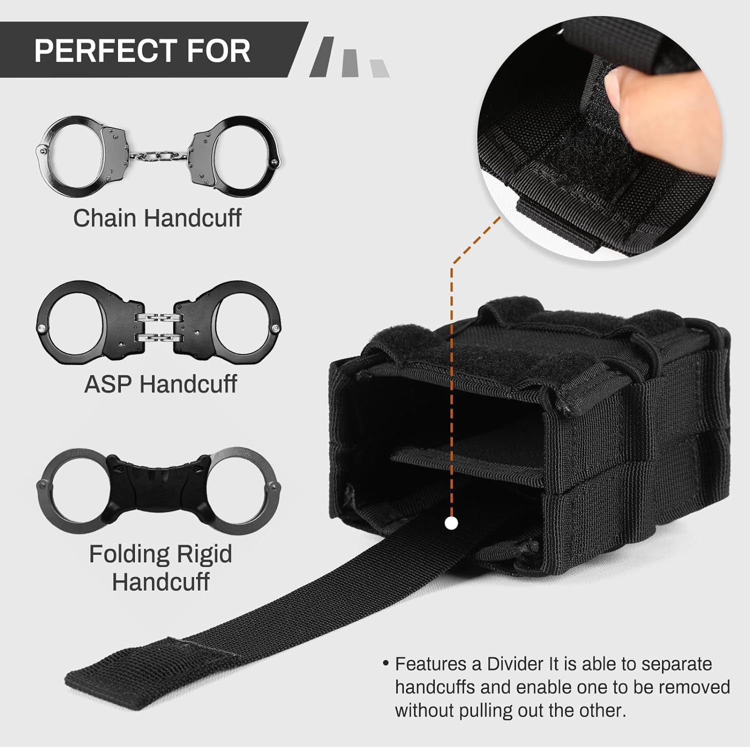 Doppelte MOLLE-Taktiktasche mit Handschellen