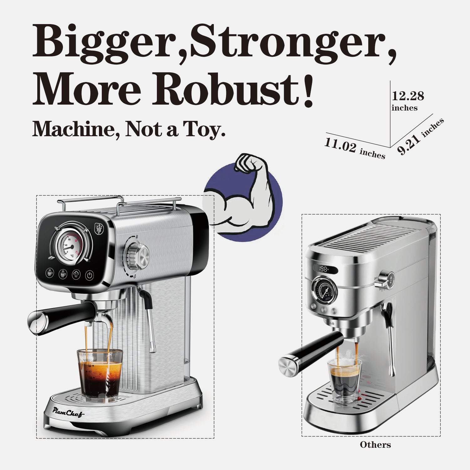 20-bar-Espressomaschine mit Milchaufschäumer