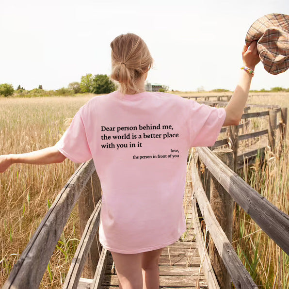 Women’s Letter Print Slogan Tee